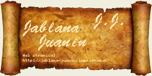Jablana Juanin vizit kartica